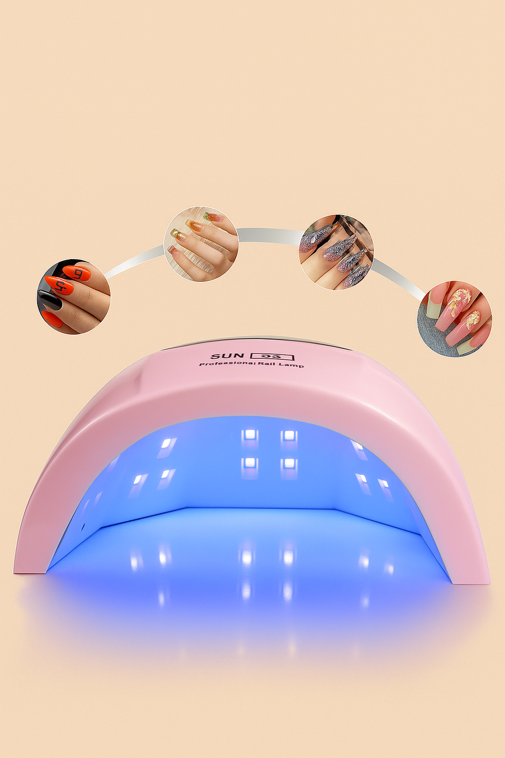 Lampe UV/LED 24 W (6 LEDs) | Affichage LED & Détection de Mouvement